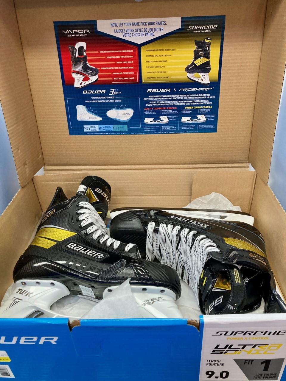 New Bauer Ultrasonic Hockey Skates Size 9 Fit 1(DEMO Skated on for 30 min) SidelineSwap