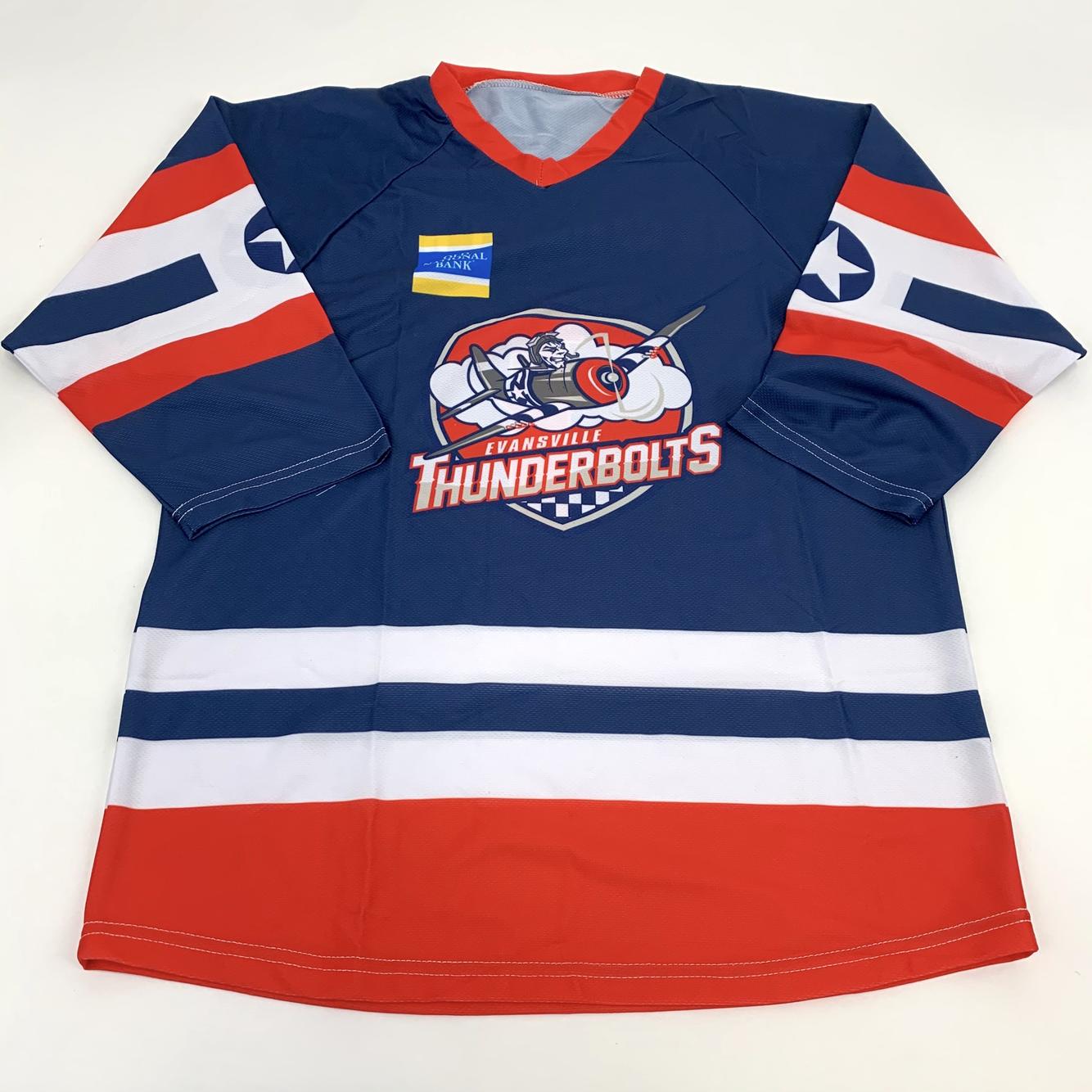 Brand new Evansville Thunderbolts Sample Jersey Youth XL SidelineSwap