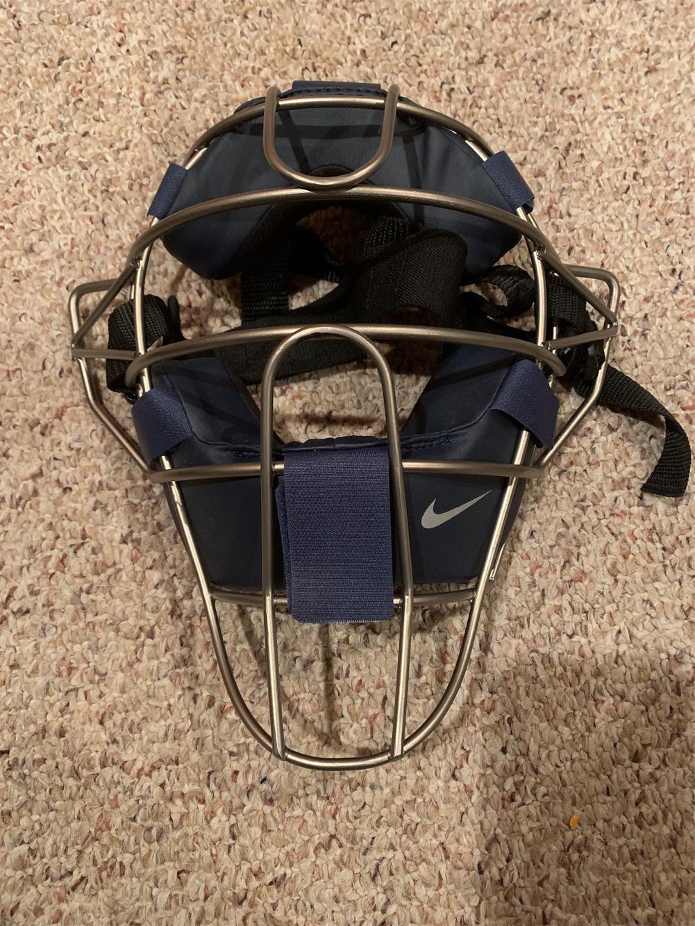 Brand New Navy Nike Titanium Catchers Mask SidelineSwap