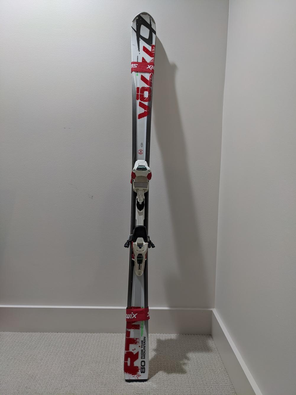 Used Men's 2012 Volkl RTM 80 Skis 171cm w/ Marker ipt WideRide Bindings