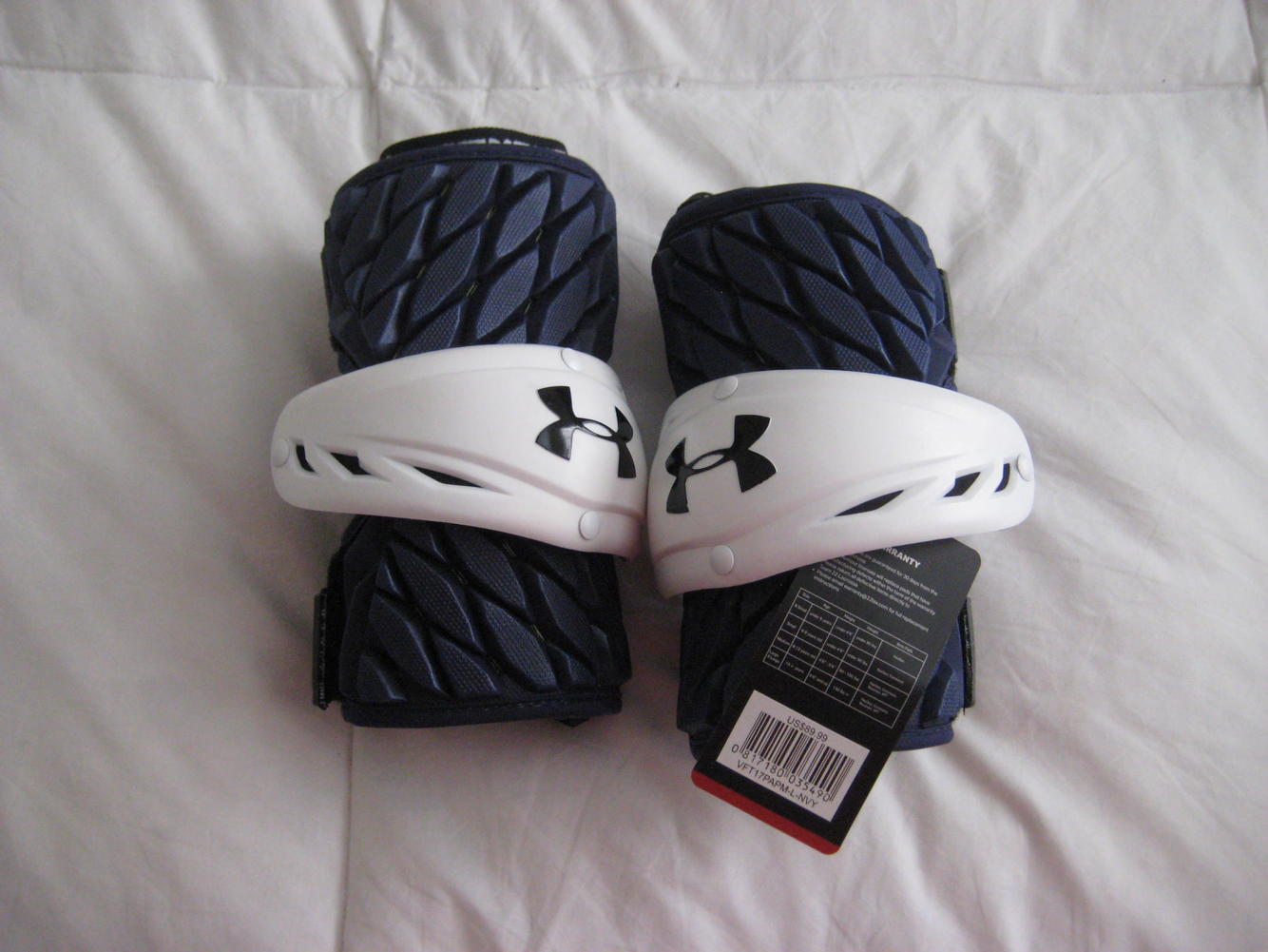 Under Armour lacrosse Notre Dame VFT arm pads NEW L large SidelineSwap