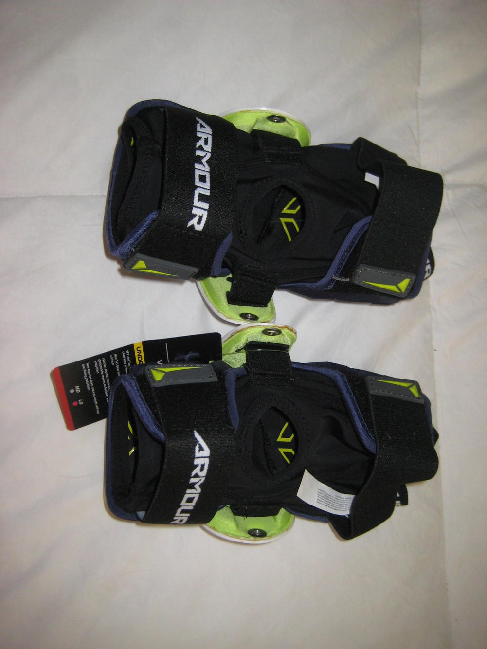 Under Armour lacrosse Notre Dame VFT arm pads NEW L large SidelineSwap