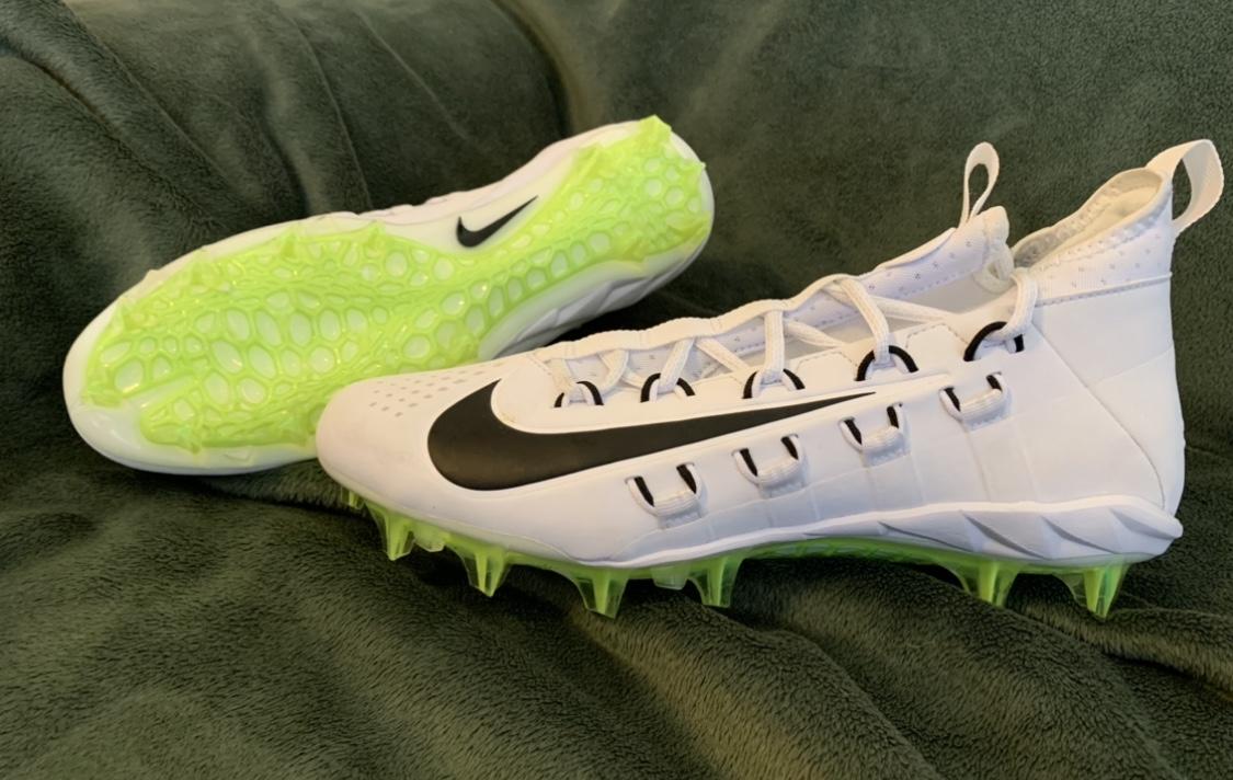 white molded cleats
