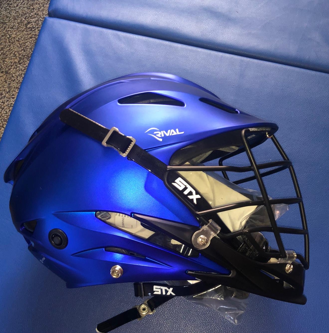 STX Rival Helmet S/M Royal Blue Adult Player's Lax Lacrosse New Black