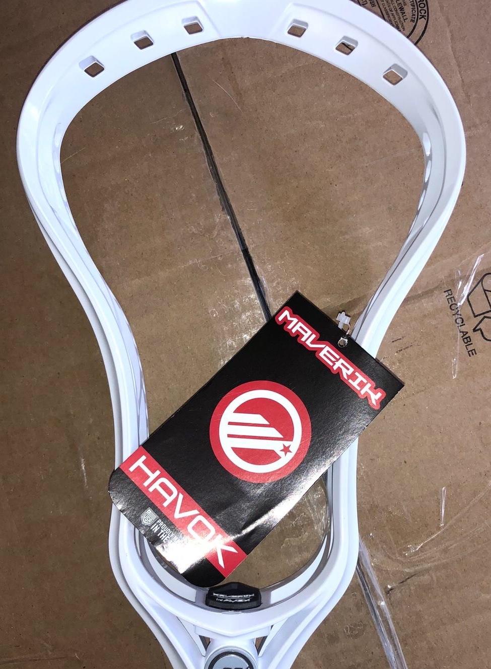 Maverik Havok Lacrosse Head Unstrung Lax White LSM Defense NWT New