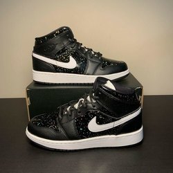 black glitter jordans