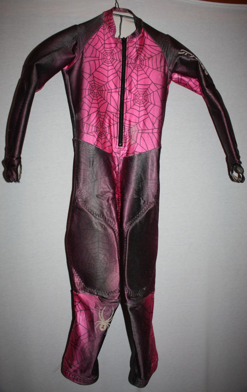 Spyder Youth /Girls' / Kid's Used Padded ski race GS Suit 10/12 PINK