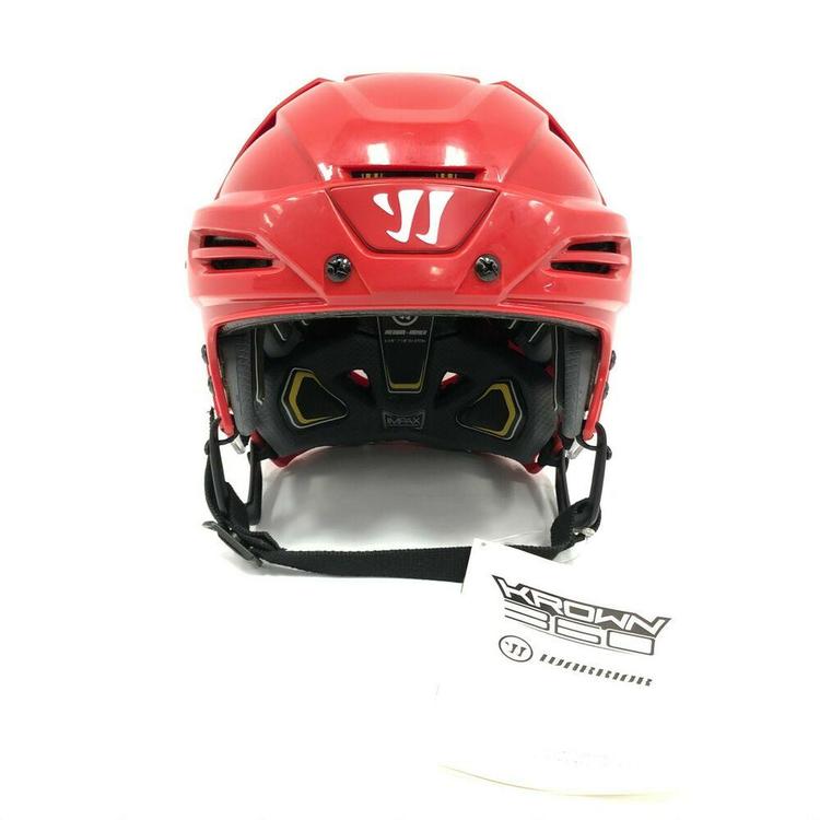 New Warrior Krown 360 Pro hockey helmet sz Medium red nonCSA nonHECC