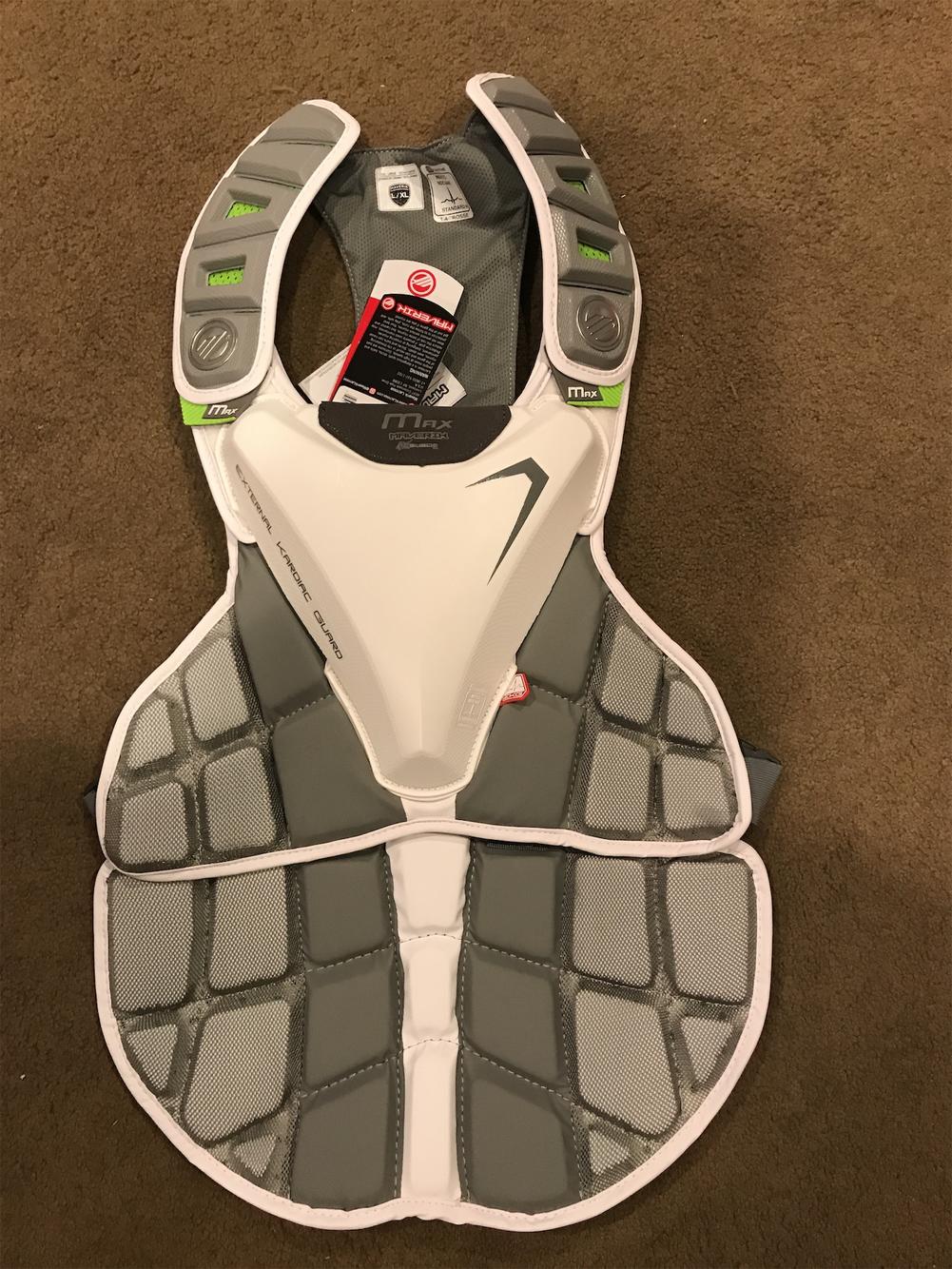 White Adult Large Maverik Max EKG Goalie Chest Protector SidelineSwap