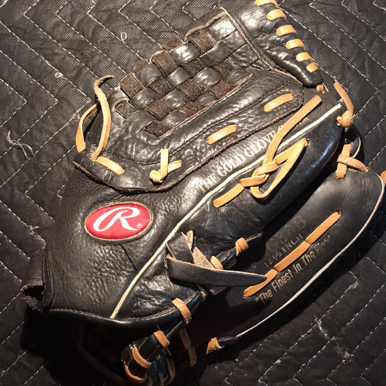 RAWLINGS Black High School/College Outfield RBG36B 12.5" Baseball Glove