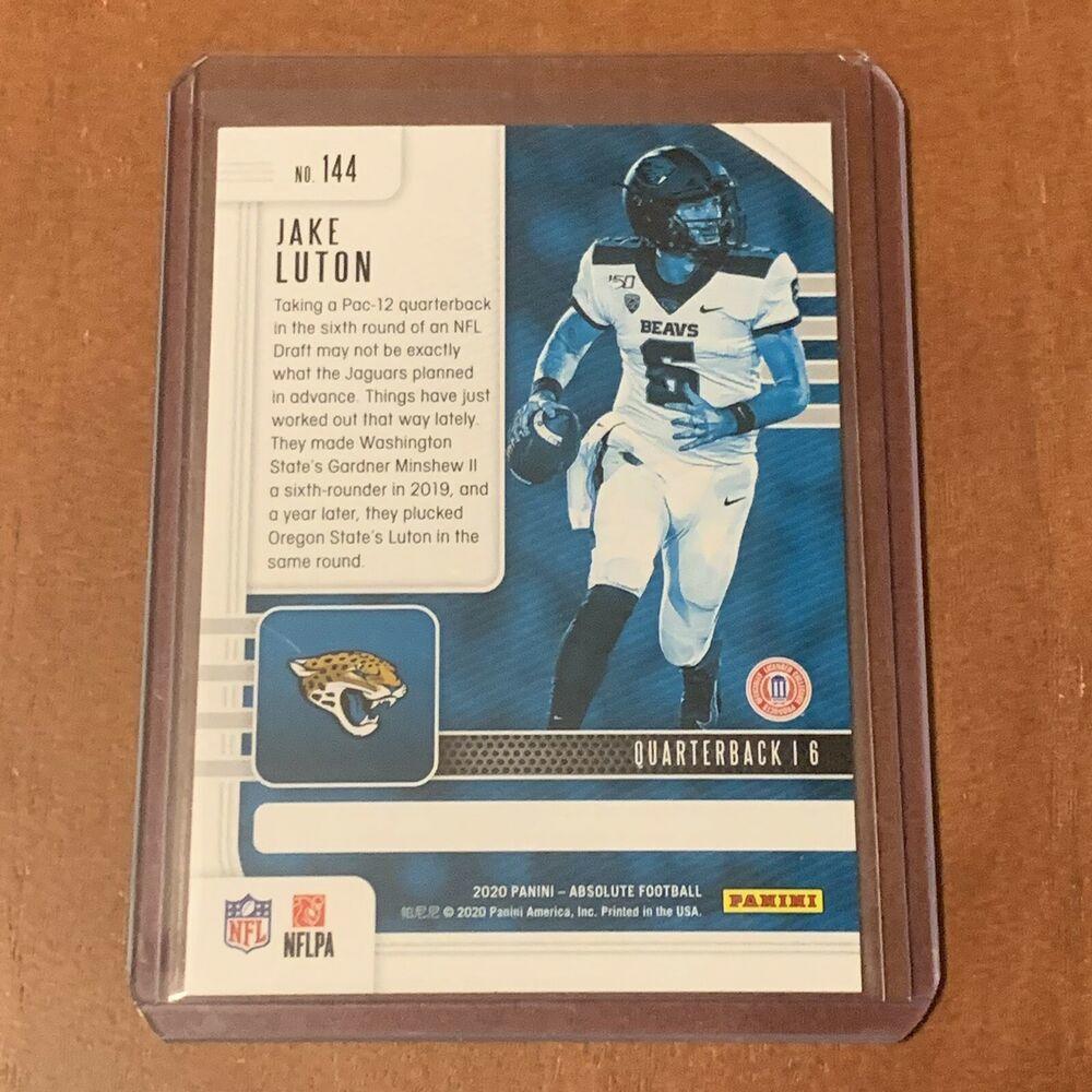 Jake Luton Jacksonville Jaguars Panini Absolute Football Rookie Card