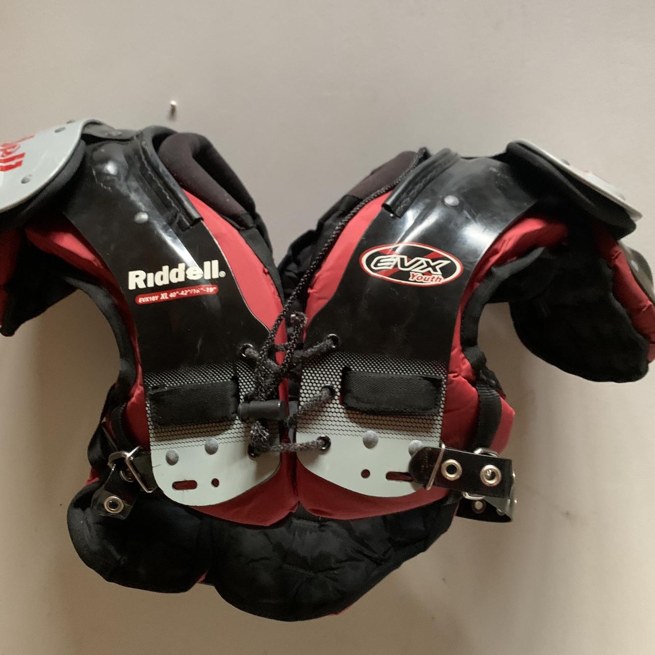 Used Extra Large Riddell Rival Youth Shoulder Pads SidelineSwap