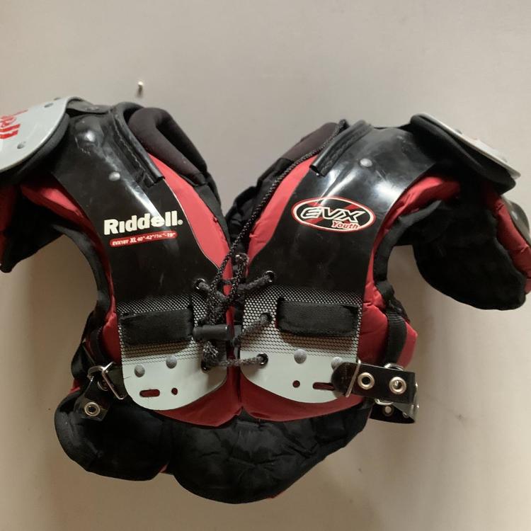Used Extra Large Riddell Rival Youth Shoulder Pads SidelineSwap