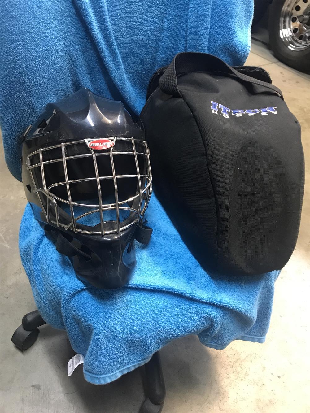 Black Itech Goalie Mask And Bag SidelineSwap