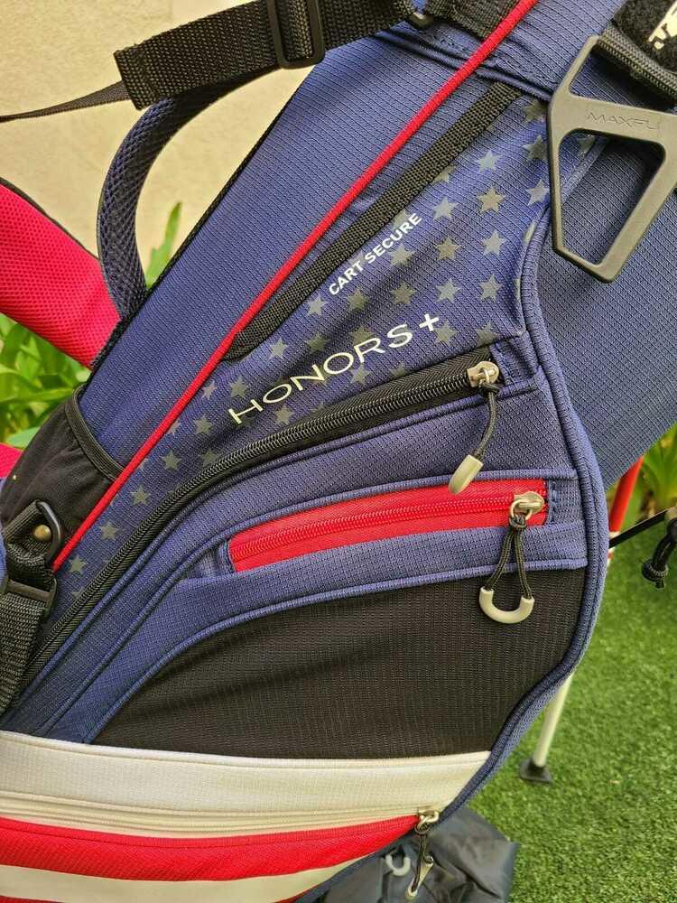 Maxfli 2019 Honors Plus Golf 14 Way Stand Bag, Red/White/Blue/Stars NEW