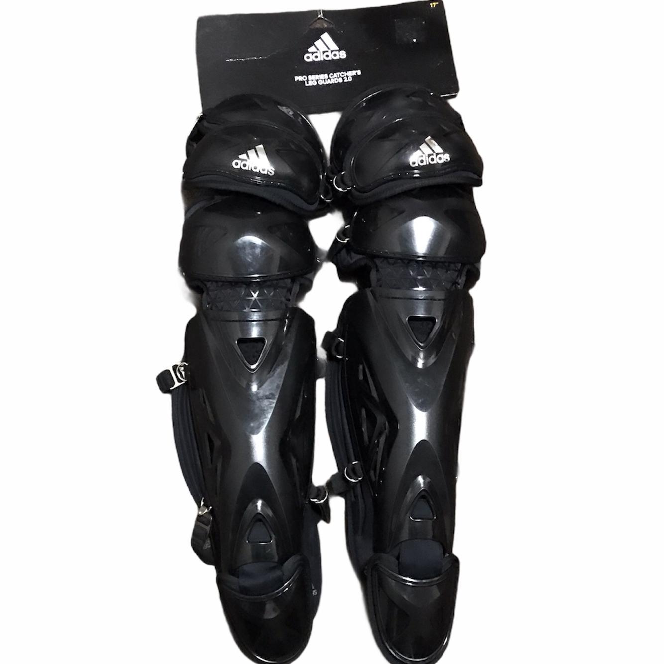 Black Adult Adidas Pro Series Catcher's Leg Guard SidelineSwap
