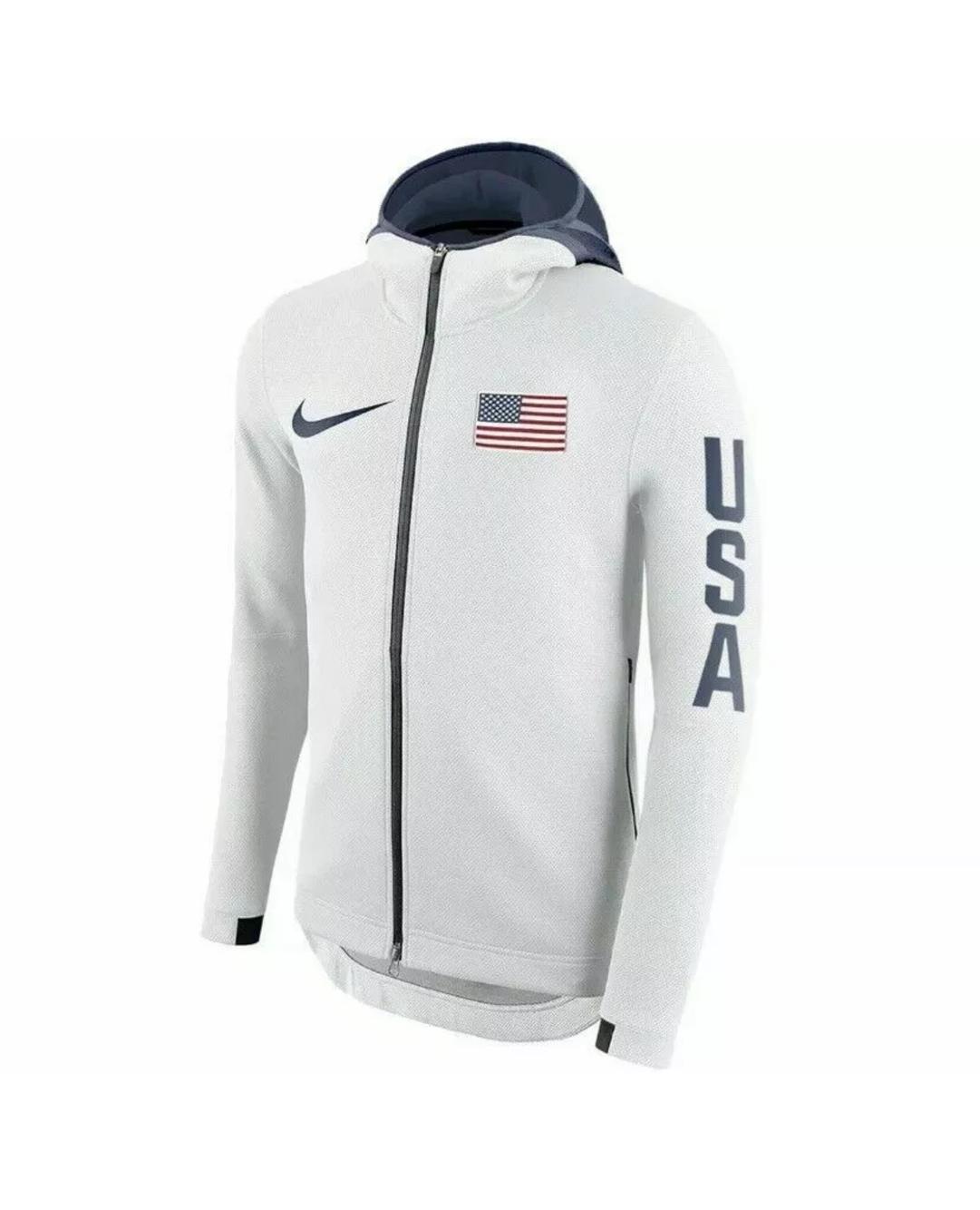white zip up nike jacket