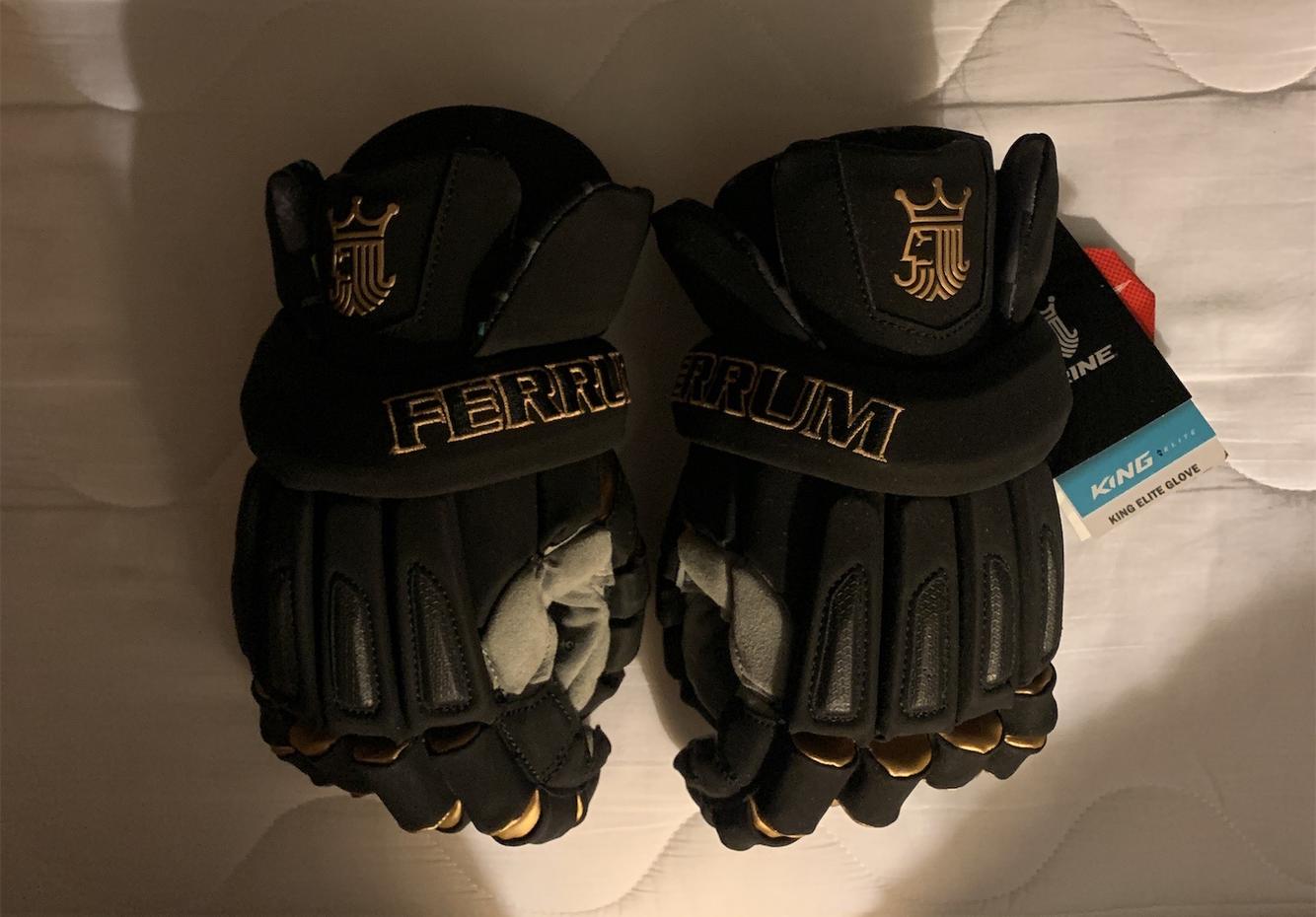 Ferrum College Black New Player's Brine King Elite 13" Lacrosse Gloves SidelineSwap