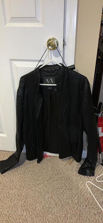 armani exchange black coat