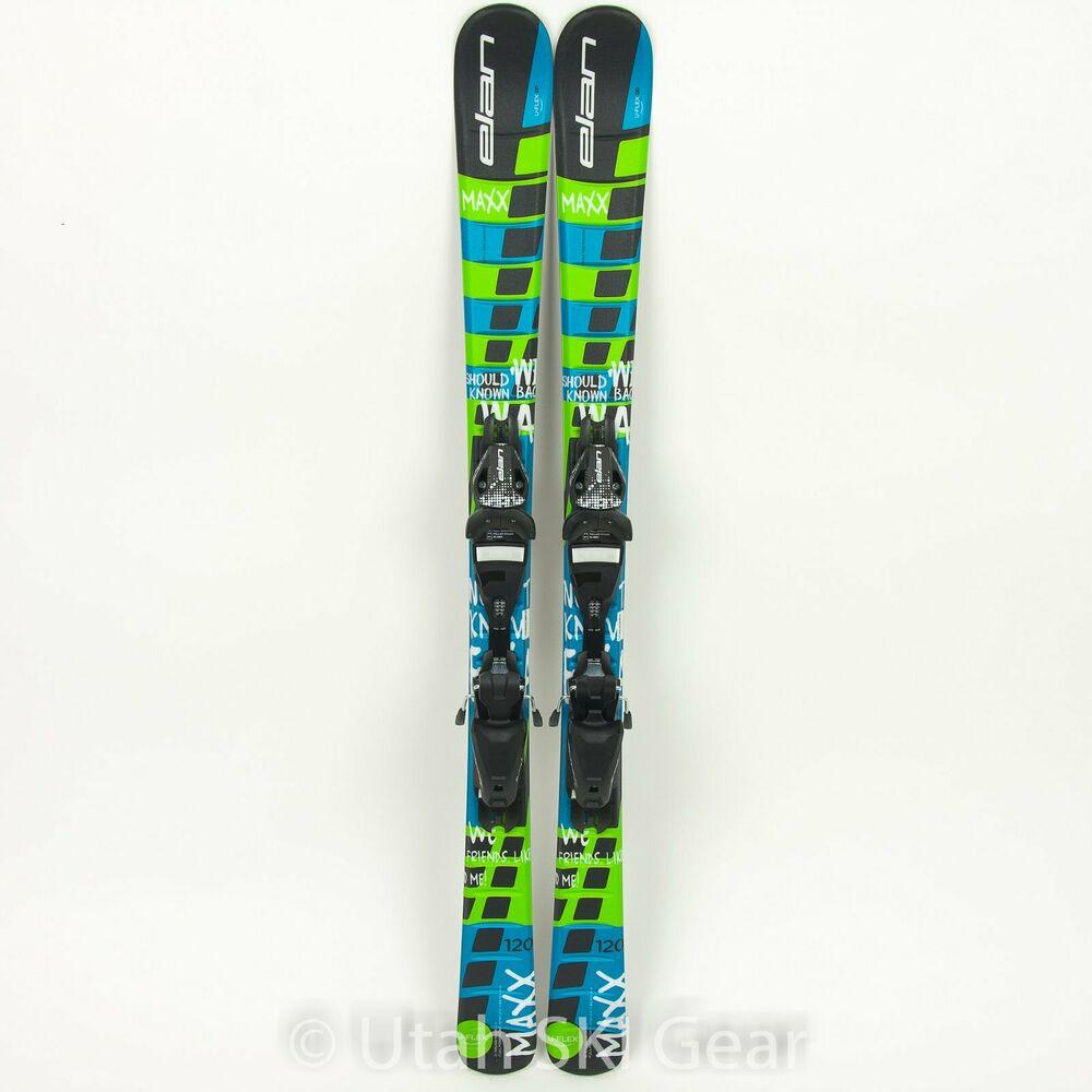 120 Elan Maxx QT Skis with Elan EL 4.5 Youth Alpine Bindings 201516
