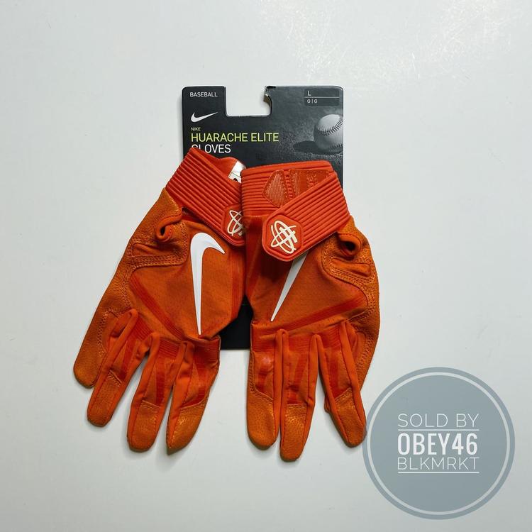 nike orange batting gloves