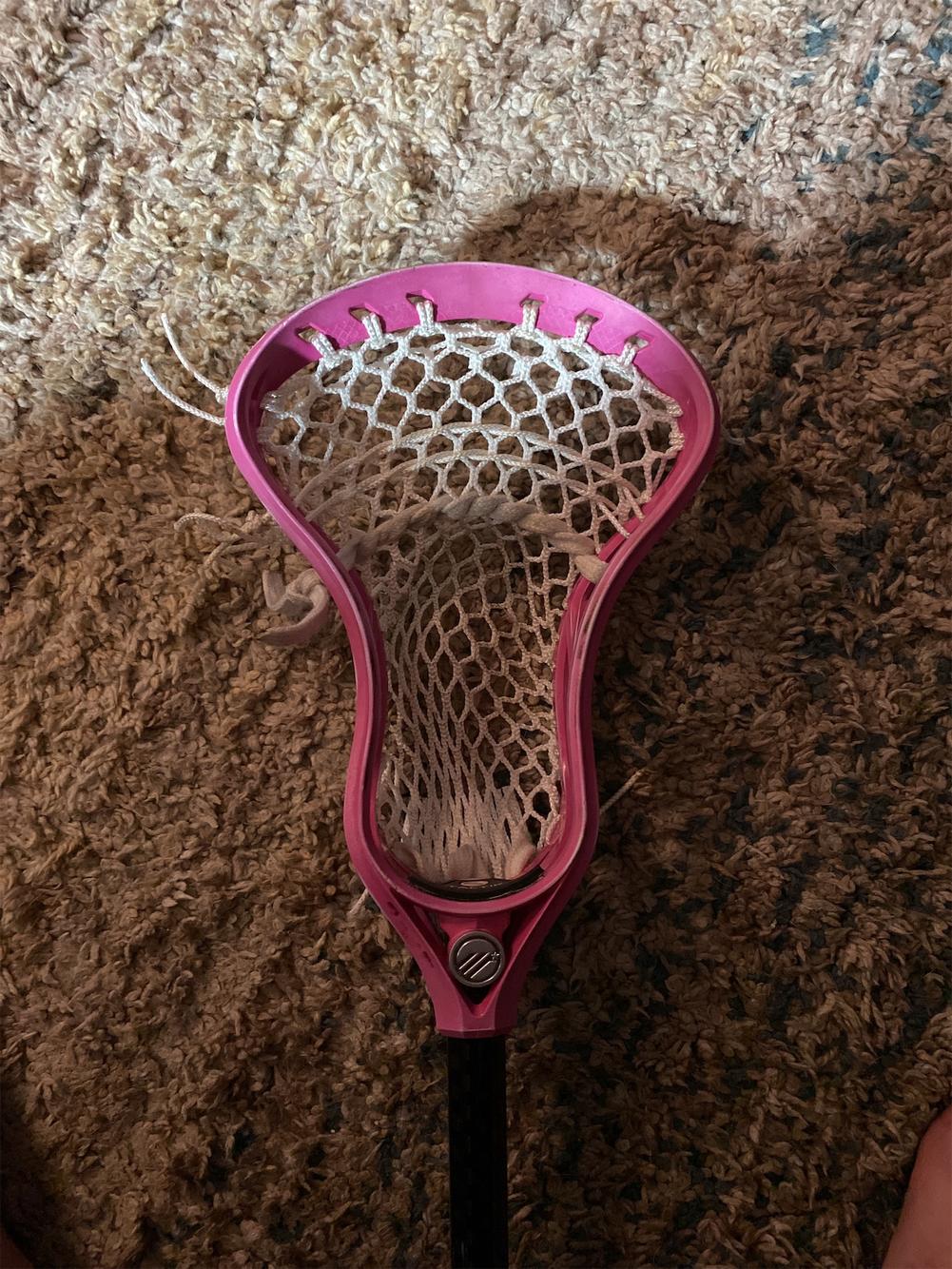 Maverik Pink Used Attack & Midfield Strung Tactik Head Lacrosse Sticks