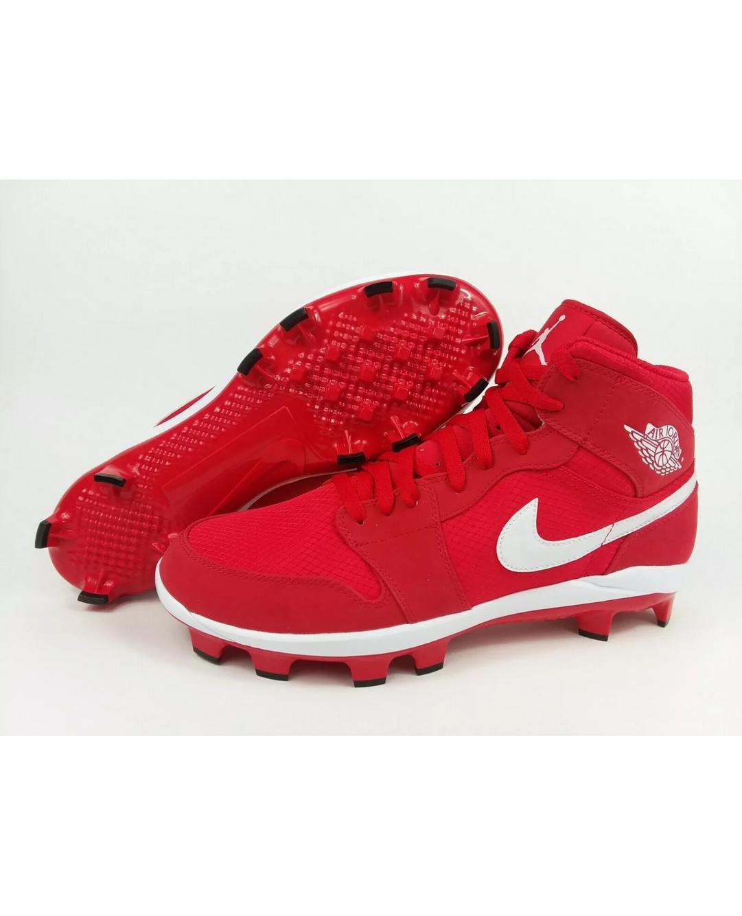 jordan 1 baseball cleats red