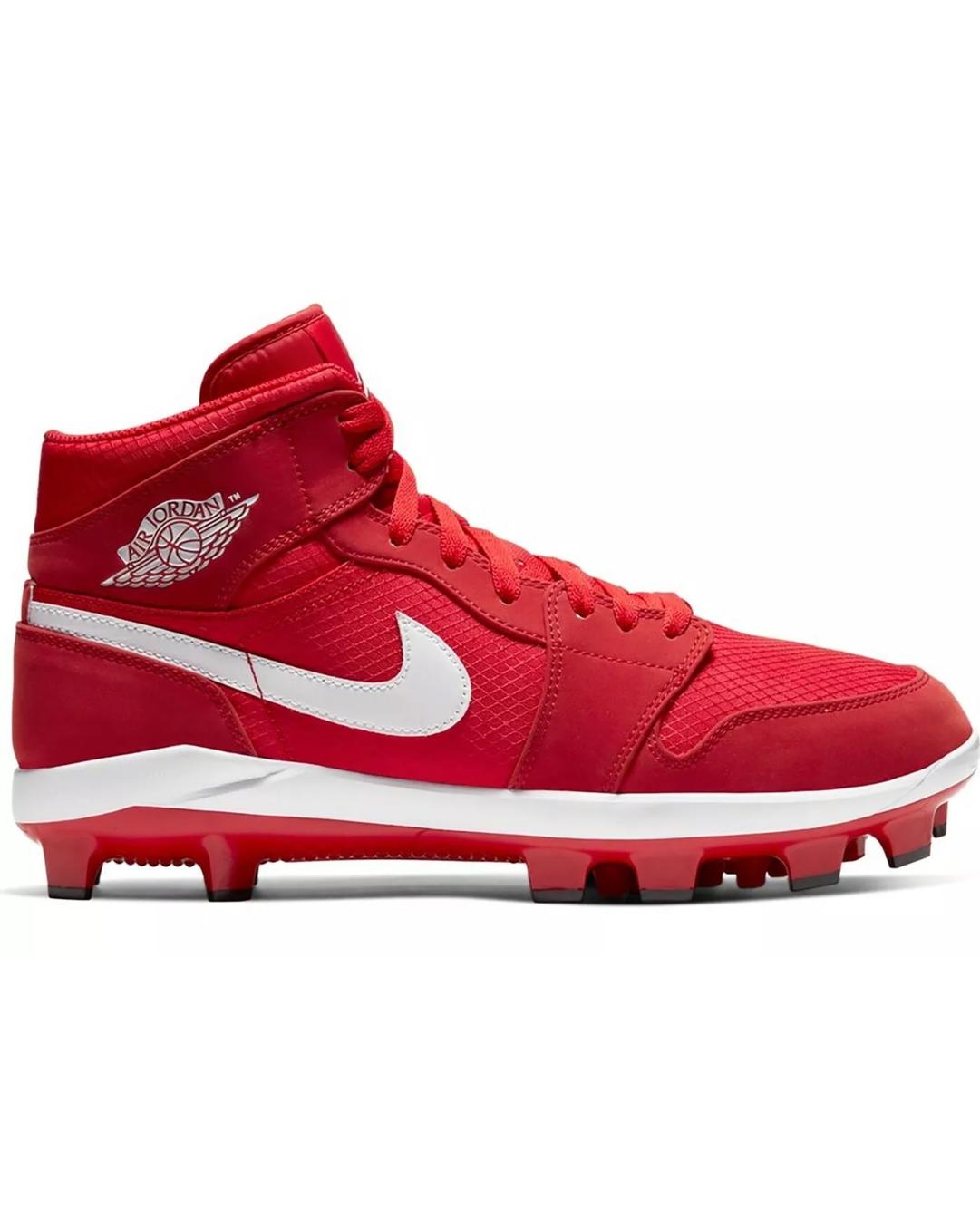 jordan 1 baseball cleats red