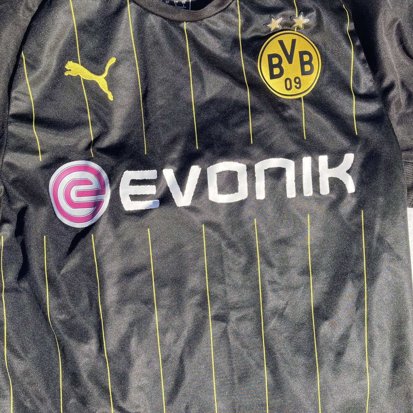 Dortmund Jersey Black - Puma Men S Bvb Dortmund 18 19 Home Jersey Black Yellow Azteca Soccer ...
