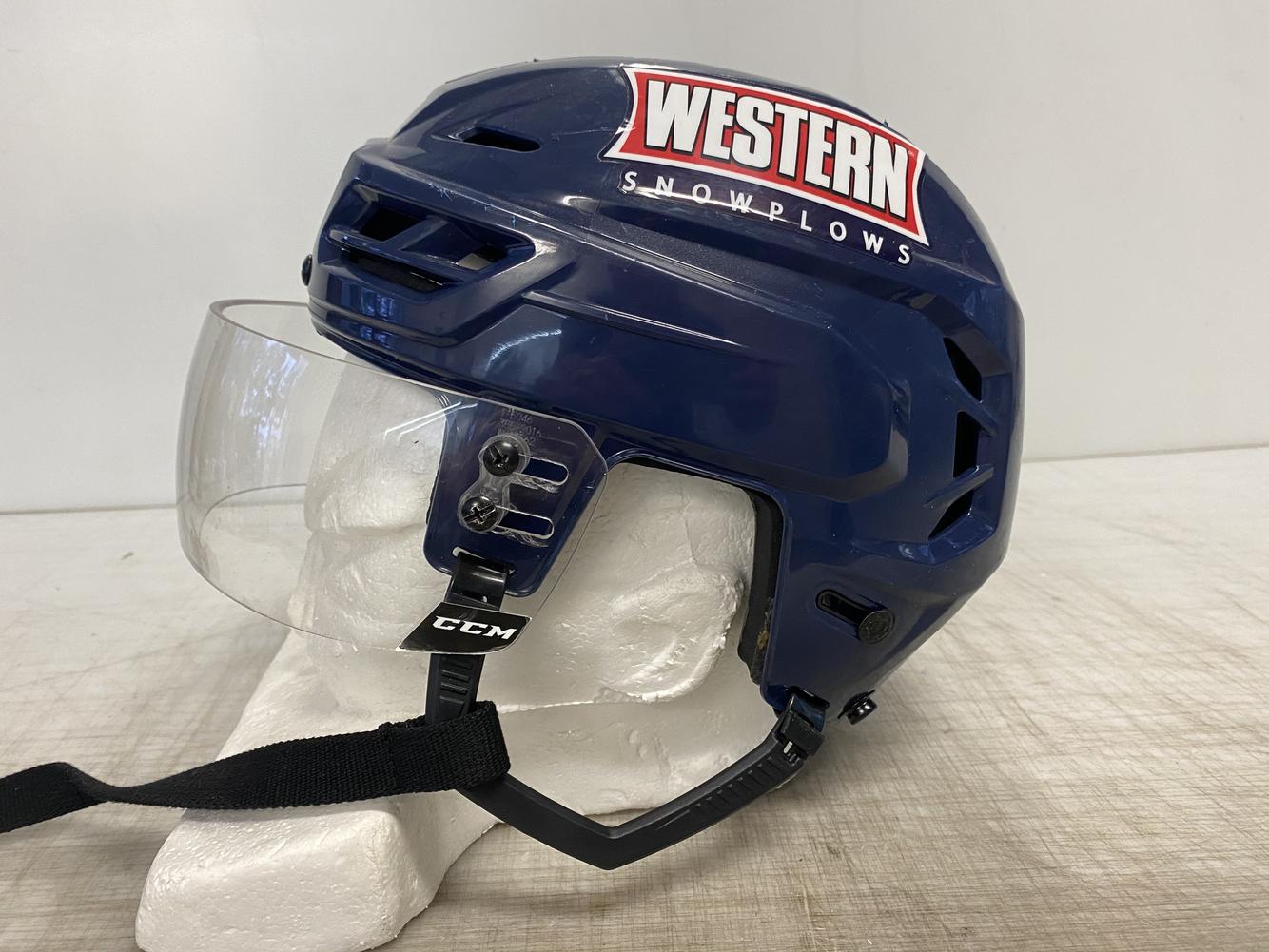CCM Resistance Pro Stock Hockey Helmet Small Navy Blue CCM Visor 8343
