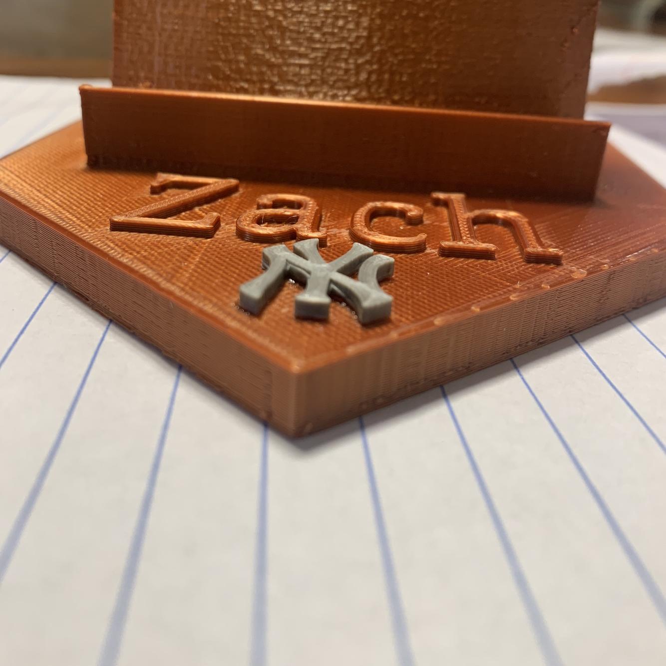 Baseball Glove Stand *3D PRINTED* *ANY CUSTOM TEXT AVAILABLE FOR 2