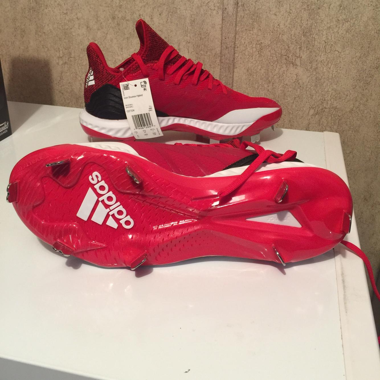 adidas men's icon bounce hybrid metal baseball cleats