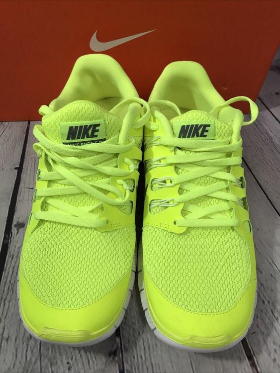neon yellow athletic shoes