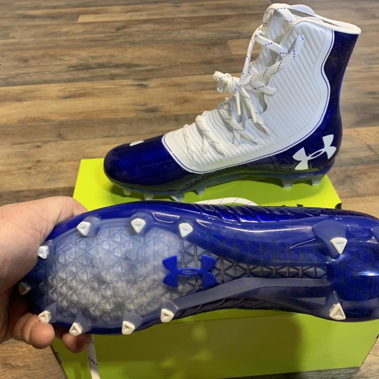 blue high top cleats