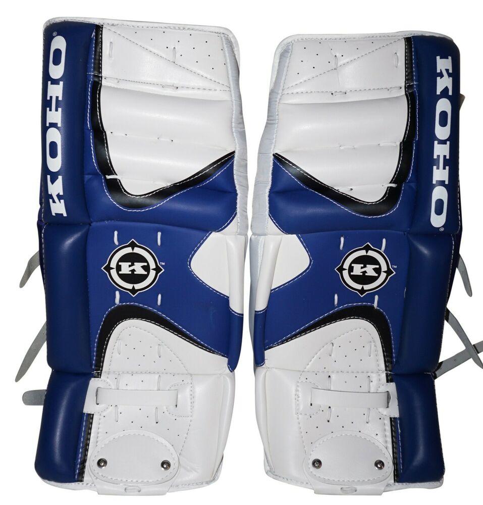 KOHO 570 MODEL JUNIOR GOALIE LEG PAD ICE HOCKEY 22" JR VINTAGE GOAL
