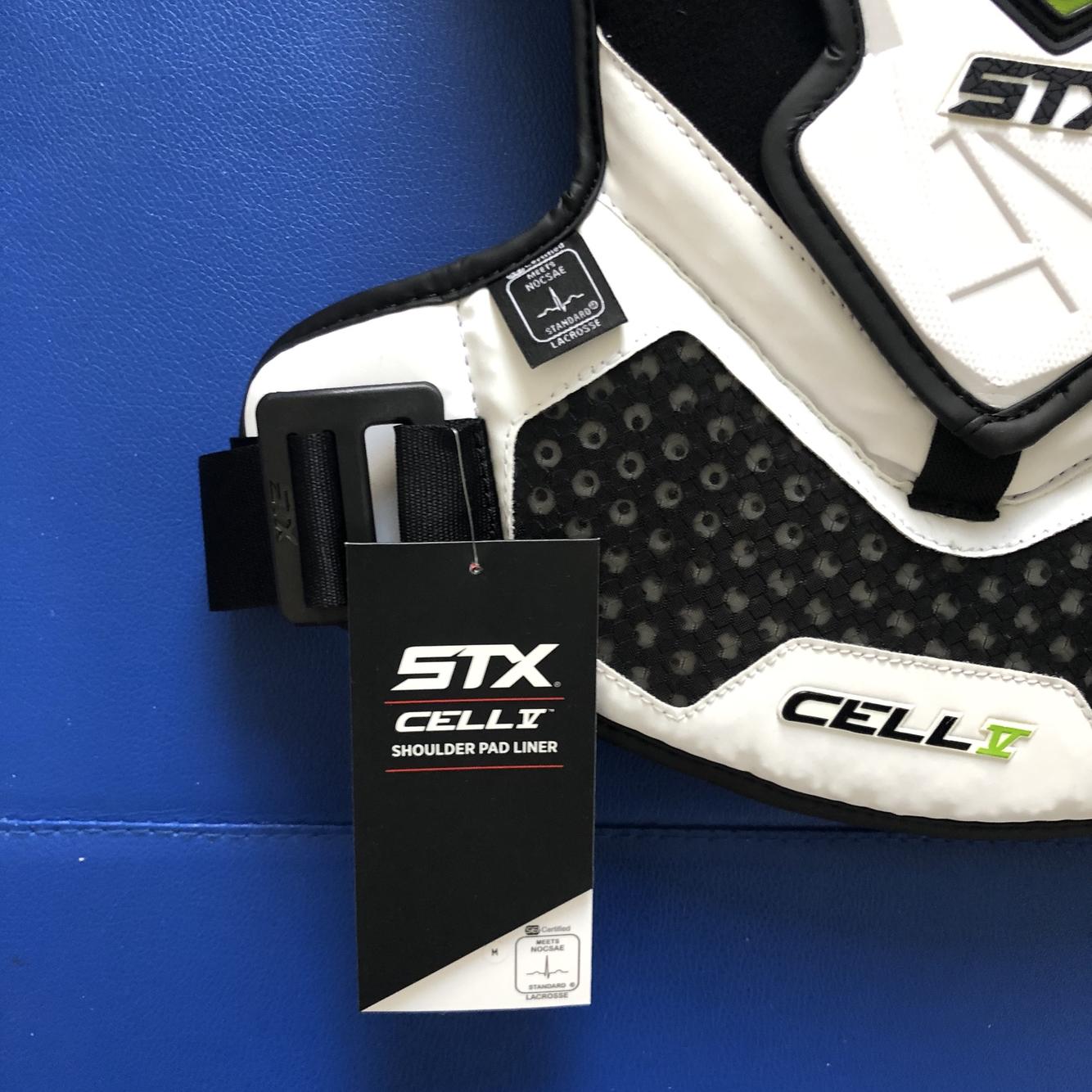 New Lax Lacrosse Medium STX Cell V Shoulder Pads Speed Liner with Hard