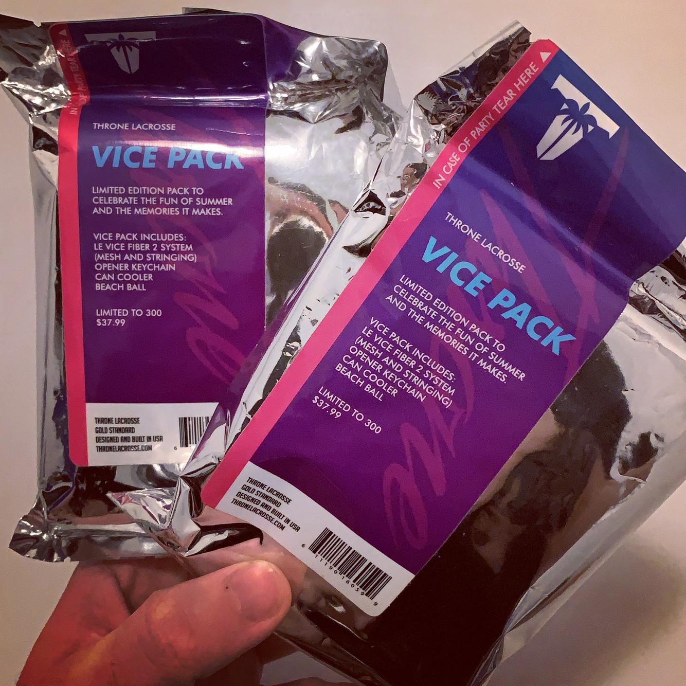 Throne Lacrosse Limited Edition Fiber 2 Vice Pack Includes Mesh and Stringing