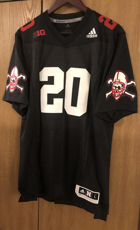 Adidas Nebraska Cornhuskers #20 Blackshirts Premier Football Jersey Large L Rare Adidas Nebraska Cornhuskers #20 Blackshirts Premier Football Jersey Large L Rare