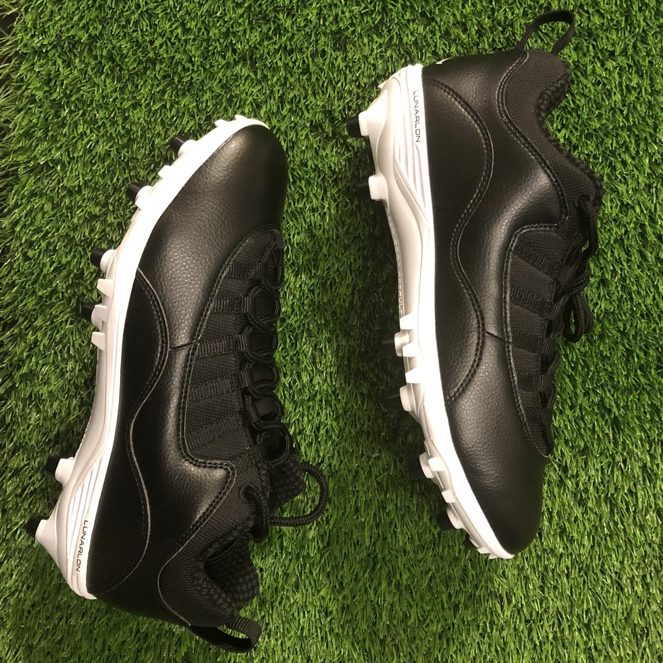 Black jordan cleats Clearance