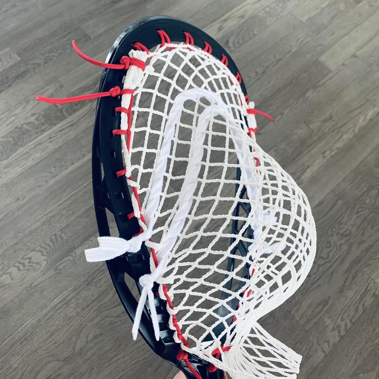 STX Black Eclipse 2 w/ 12D Grizzly 2x Mesh Goalie Head StringKing