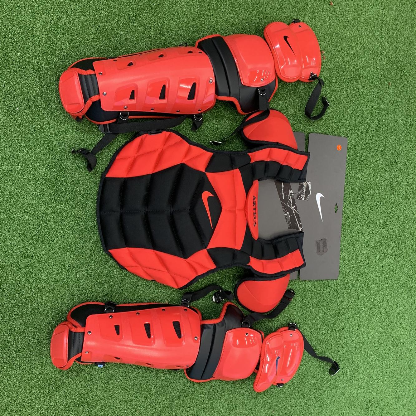 Nike New Catcher's Set Black And Red Baseball Catcher's Equipment