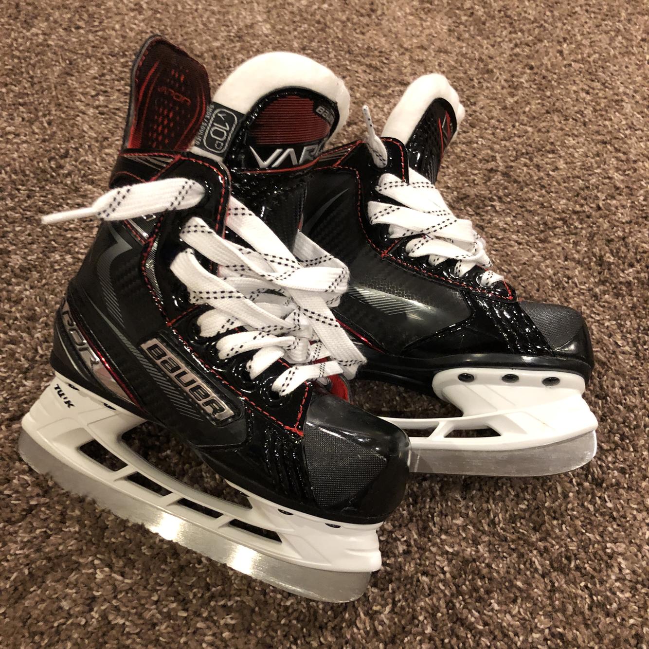 Youth Used Bauer Vapor X2.7 Hockey Skates Regular Width Size 10 70