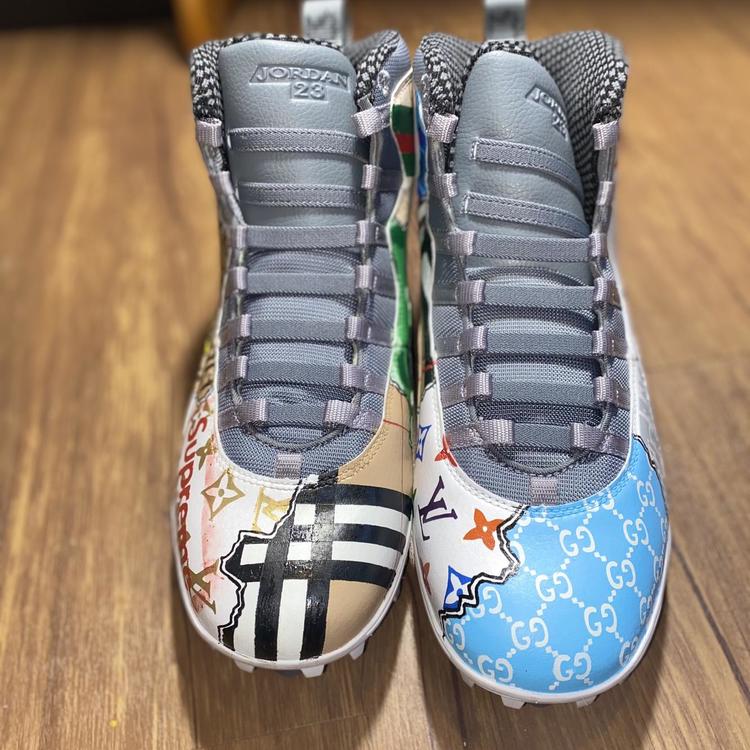 Custom jordan 11 cleats Clearance