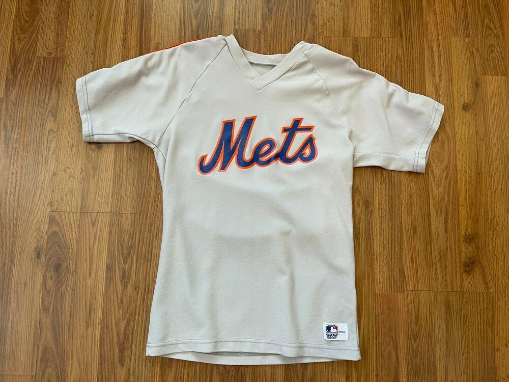 New York Mets MLB VINTAGE SAND KNIT 1980s PULLOVER Size Medium Baseball