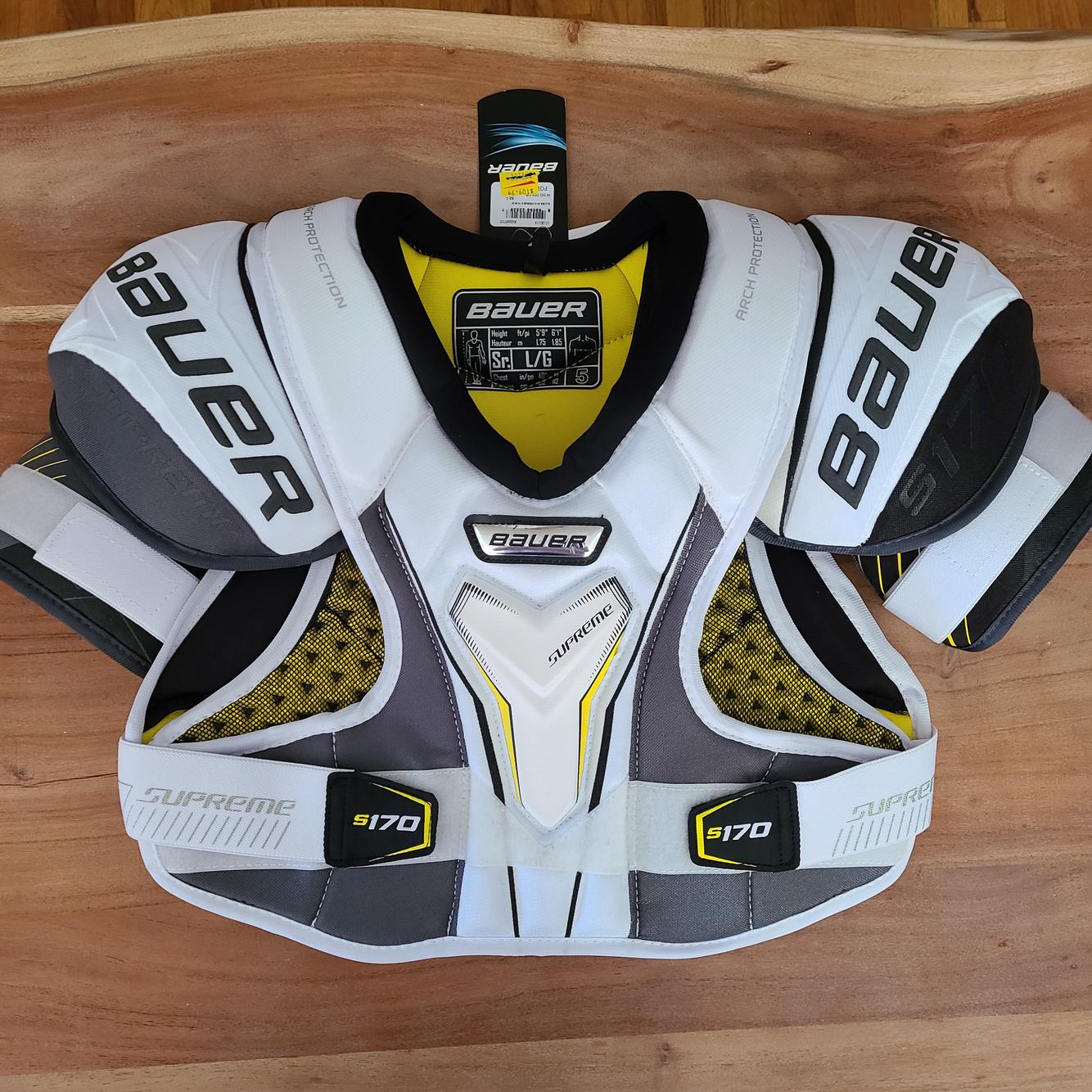 New Senior Large Bauer Supreme S170 Shoulder Pads SidelineSwap