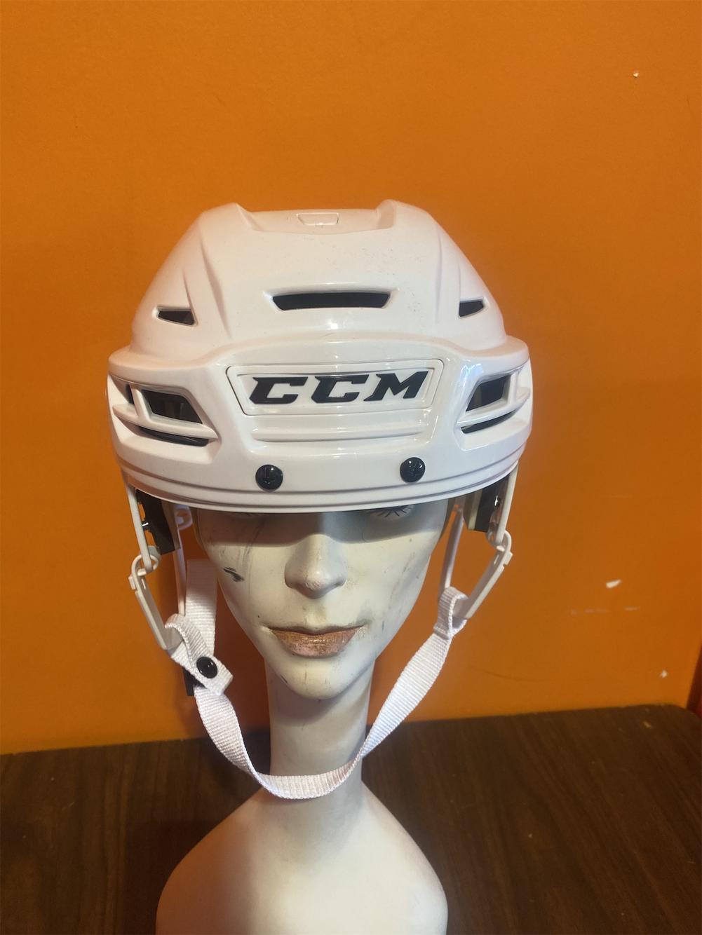 White New CCM Tacks 110 Pro Stock Helmet Colorado Avalanche Stock S, M