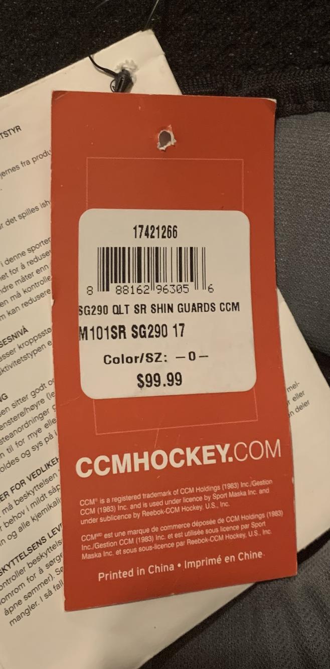 New CCM QLT 290 Shin Pads SidelineSwap