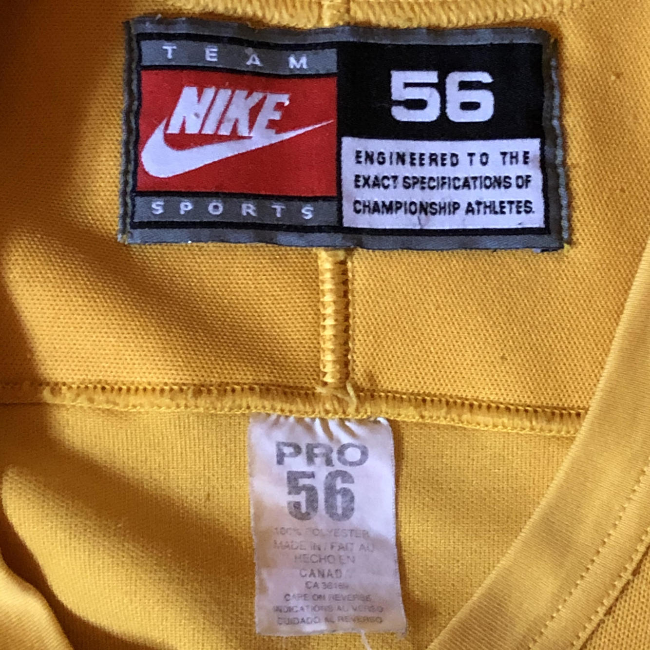 U Mass practice worn Size 56 Nike Jersey Pro Stock SidelineSwap