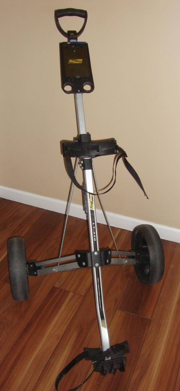 Bag Boy LT400 Golf Bag Cart Push Pull Collapsible Lightweight Silver