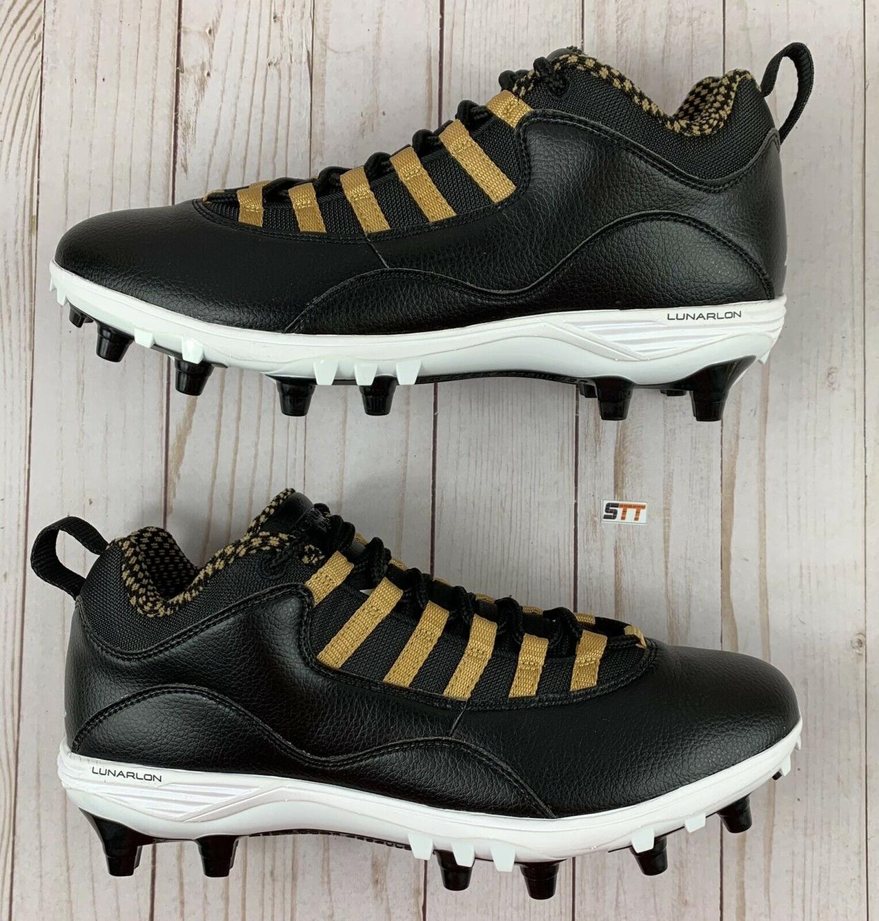 gold jordan football cleats